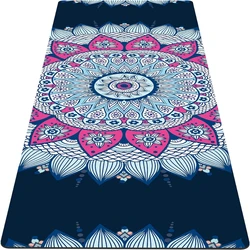 Luxurious Extra Thick Printed Yoga Mat with Convenient Carrying Bag - Ultimate Grip Non Slip TPE Material, Superior 6MM Thicknes