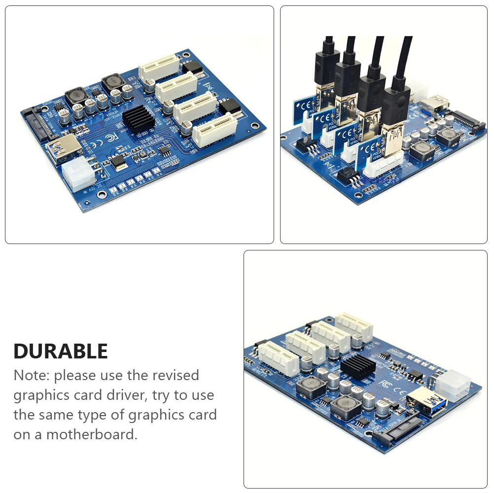 

1 комплект адаптера удлинителя Pci-E Pci Express 1x в 4x конвертер для майнинга Riser Pcie удлинительная карта прочный компьютерный блок питания
