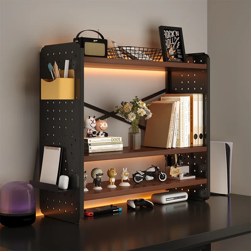 Desktop shelves, desk shelves, hole boards, desk storage, student home computer desks, finishing shelves, layered shelves