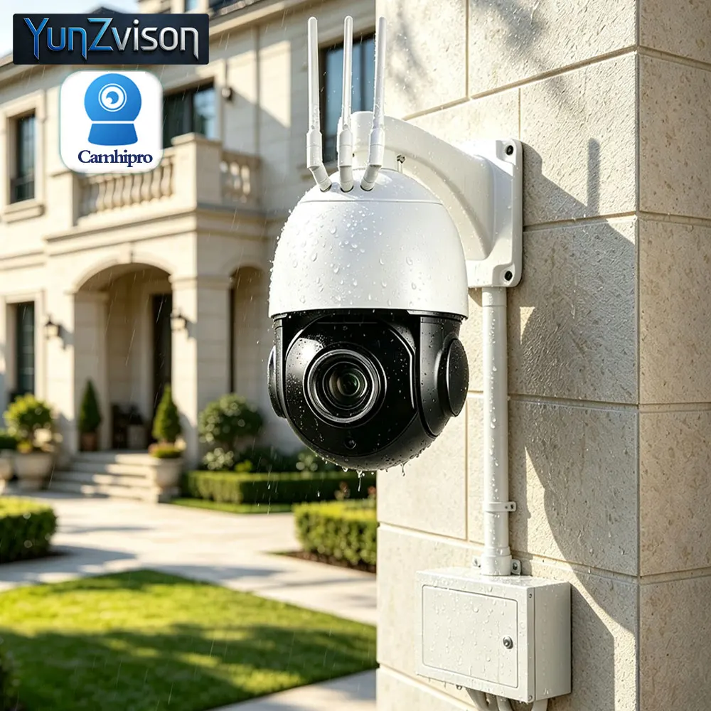 C-R 4K 8MP/5MP 30X Zoom PTZ Dome Surveillance Vedio POE& Wifi &3G 4G SIM Card Two Way Audio Humanoid Tracking IR 80M