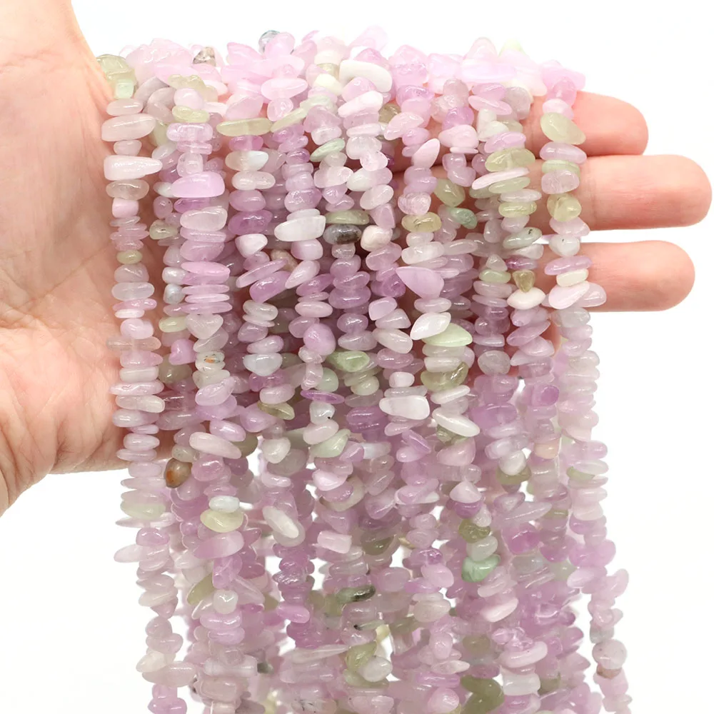 5-8mm Natural Kunzite Chips Gravel Stone Irregular Gemstone Beads Mineral For Jewelry Making DIY Bracelet Necklace Accessories