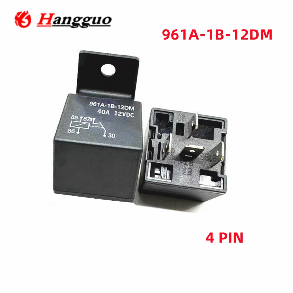 2PCS/Lot  961A-1B-12DM  40A 12V 4PIN  automotive relay 4 pin with base GPS navigation normally closed automotive Relay