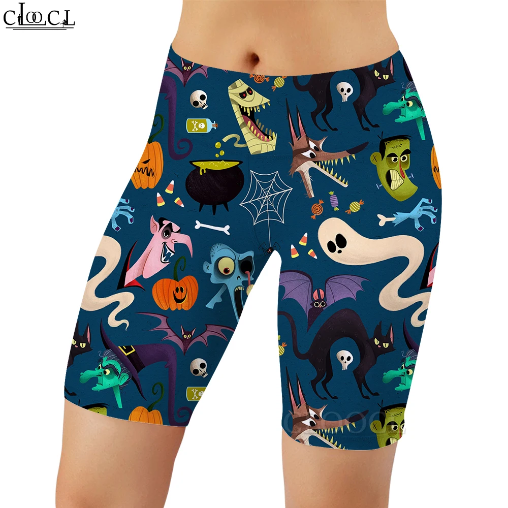 CLOOCL  Halloween Series Fashion Green Legging 3D Printed Leggings for Female Gym Workout Jogging Sexy Skinny Shorts Sweatpants