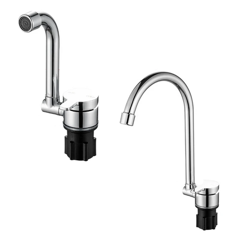 

Copper Faucet High-End Folding Faucet Water Tap 360 Degree Cold Hot Water Faucet For Marine Boat Yacht