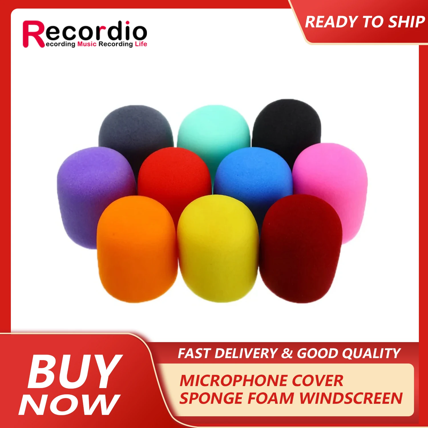

GAZ-MS02 Wholesale Handheld Stage Foam Microphone Cover Sponge Foam Windscreen