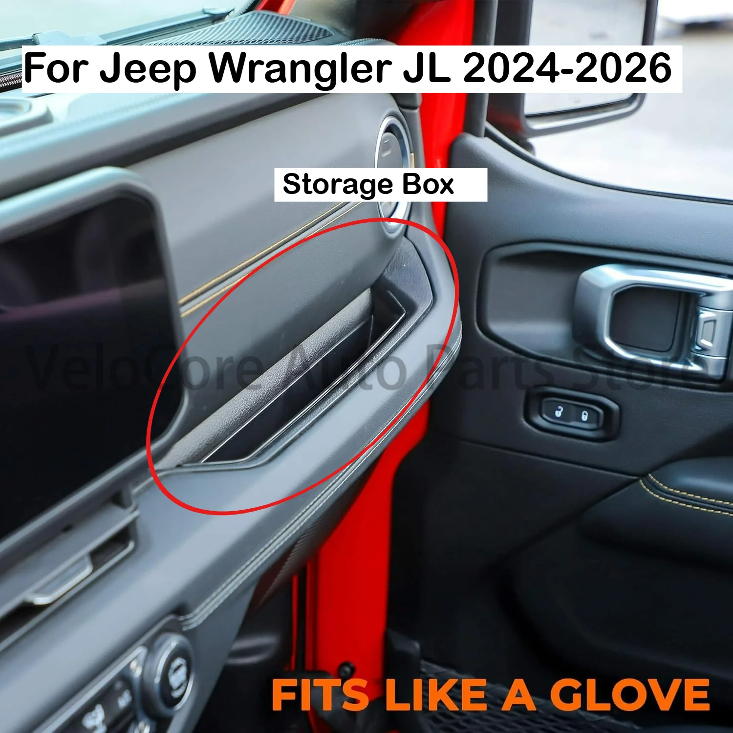 Durable Grab Bar Storage Box for Jeep Wrangler JL 2024-2026 - Anti-Slip Material, Easy Access