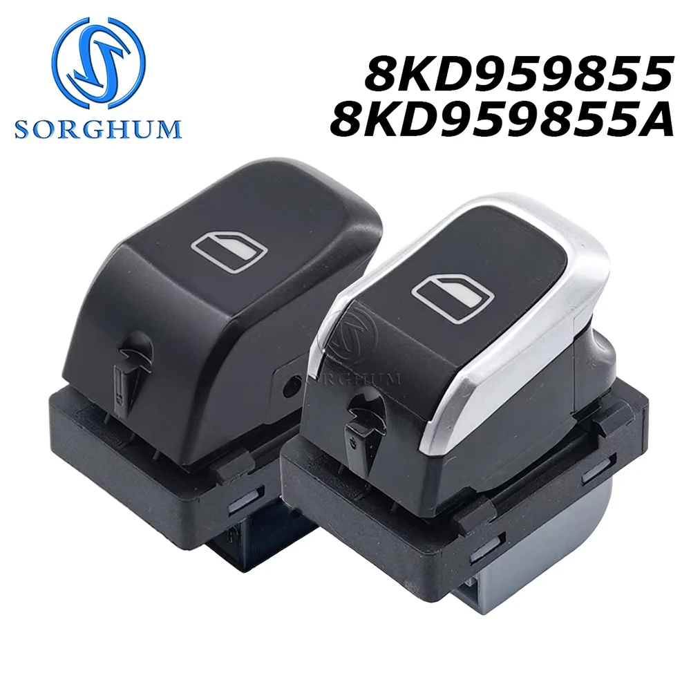 

4 Pins Chome Power Window Control Switch Passenger Single Lifter Button For Audi A4 Q5 B8 2008 2009-2012 8KD959855 8KD959855A