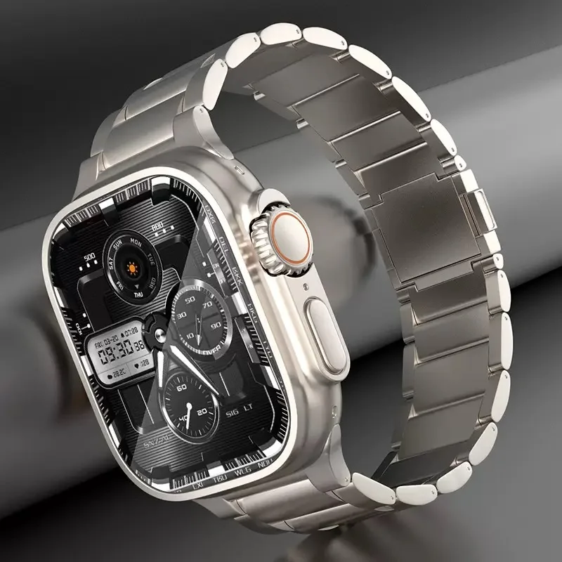 حزام من التيتانيوم لساعة أبل الترا 2 Series 10 9 876 SE حزام لساعة iWatch ربط سوار مشبك مغناطيسي 49 مللي متر #5