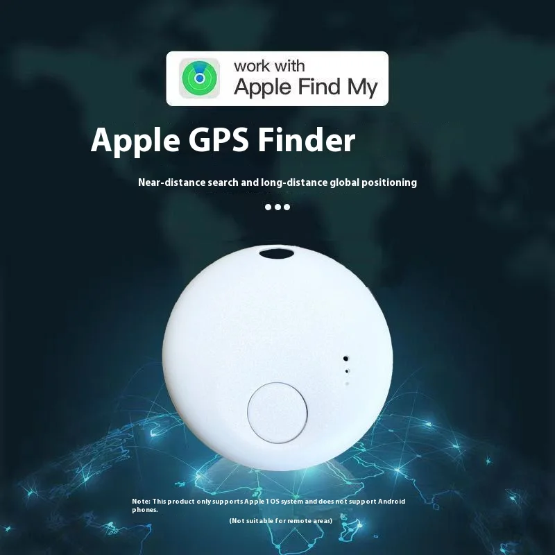 Mini Air Tag with Key Ring for Pet Car Key Smart GPS Tracker Compatible with Apple Find My APP Children Elderly Anti-lost Finder