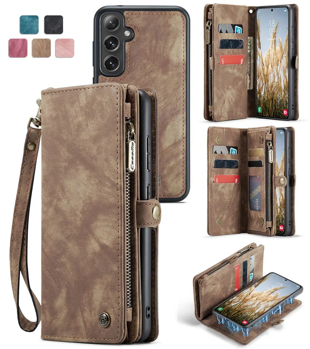 

Для Samsung Galaxy S25 S23 FE S24 Plus Ultra Чехол Съемный Магнитный Флип Кожаный Чехол Кошелек Для Samsung S25 S24 FE S23 Ultra