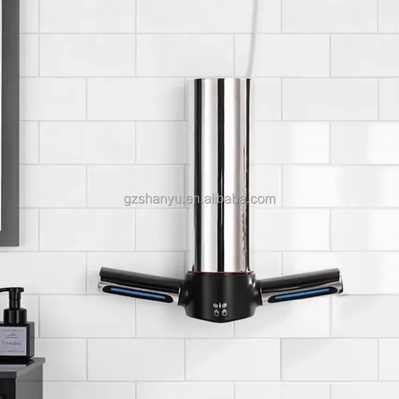 High Speed Automatic Hand Dryer Commercial Hotel Use Stainless Steel Cover T Shape Design With HEPA Filter For Public