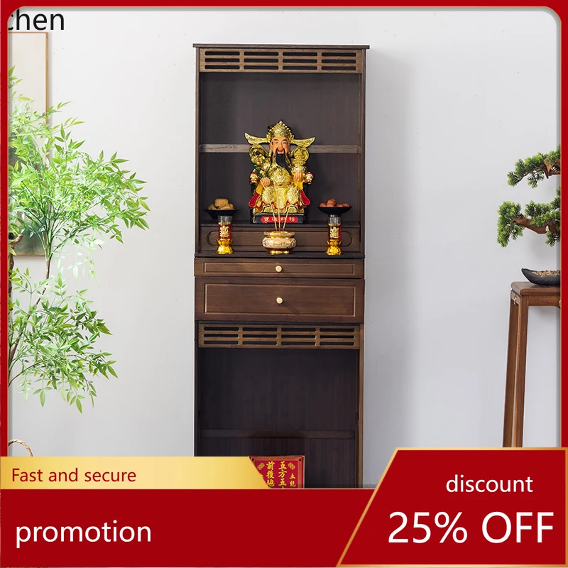 HT new Chinese vertical cabinet Bodhisattva offering table Buddhist platform God of Wealth offering frame shrine shrine