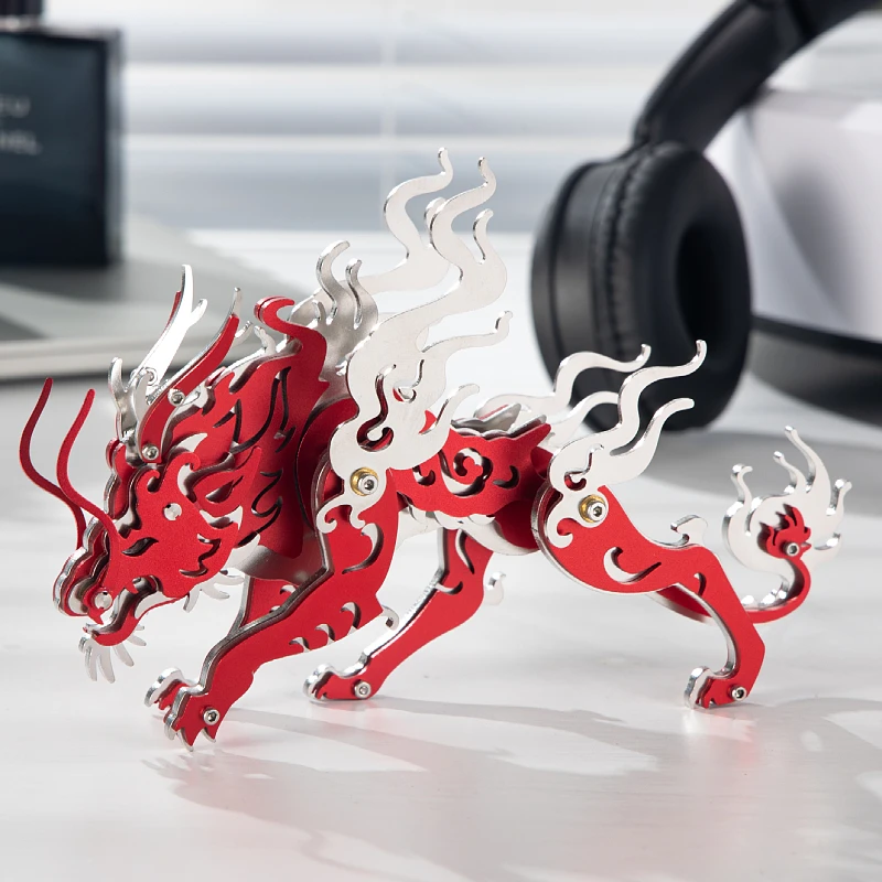 MOKR Zhu طويل ثلاثية الأبعاد بازل قطع معدنية لتقوم بها بنفسك تجميع نموذج لعبة أطفال عيد الميلاد والعام الجديد هدية التعليم والتدريب