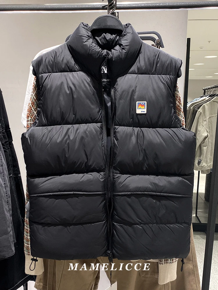 MAMELICCE Original design Stand collar Vest Cotton jacket casual Sleeveless vest loose Unisex jackets Autumn and winter