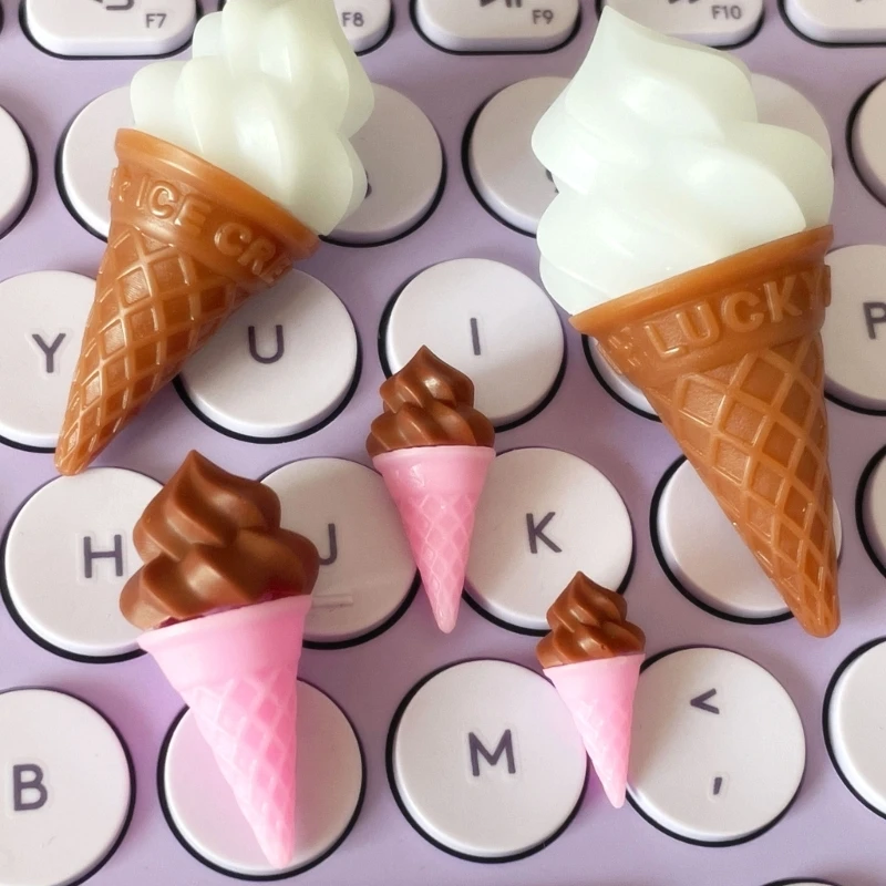 DIY Play Miniature Mould Silicone Mold Pointed Ice Cream Cone Shaped Moulds Dollhouse Decoration Miniature Accessories