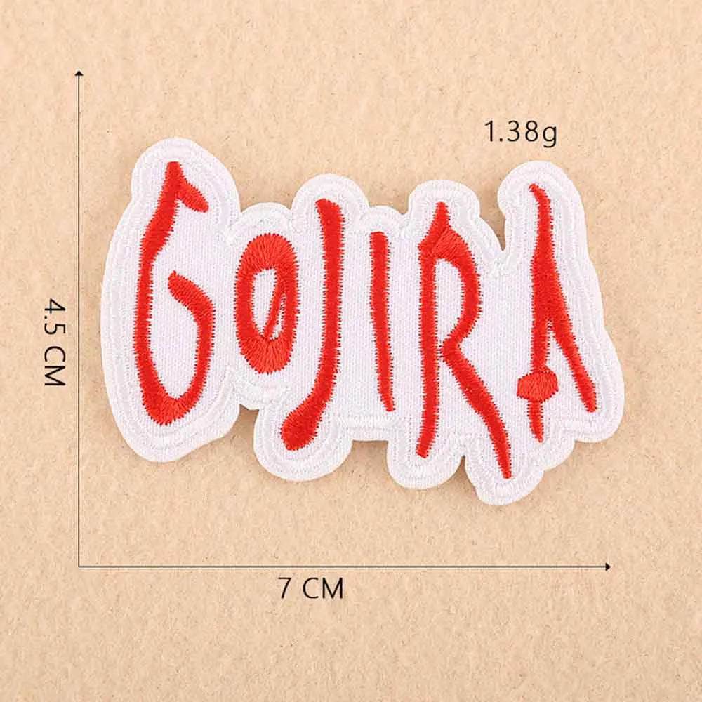 Red Series Rock And Roll Music Band Iron on Novelty Embroidered Clothes Patch For Clothing Boys Man Girl Punk Patch