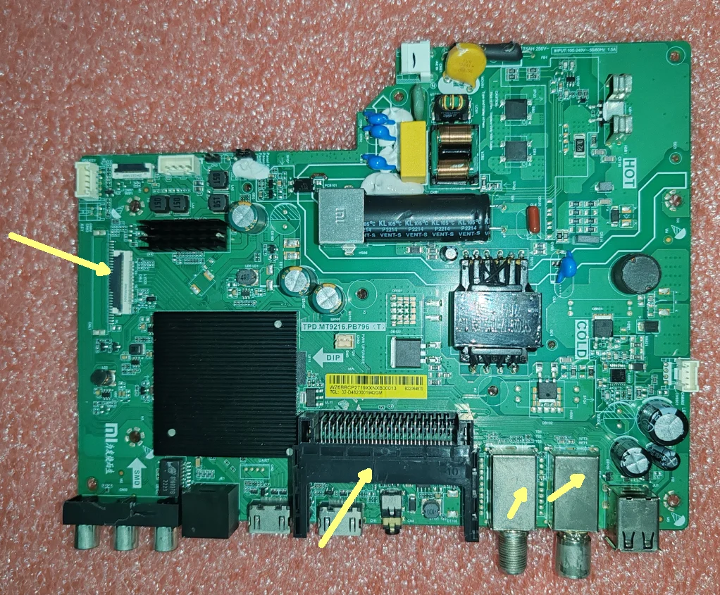 

TPD.MT9216.PB796(T) B21119240H B22064879 Three in one TV motherboard, physical photo, tested well