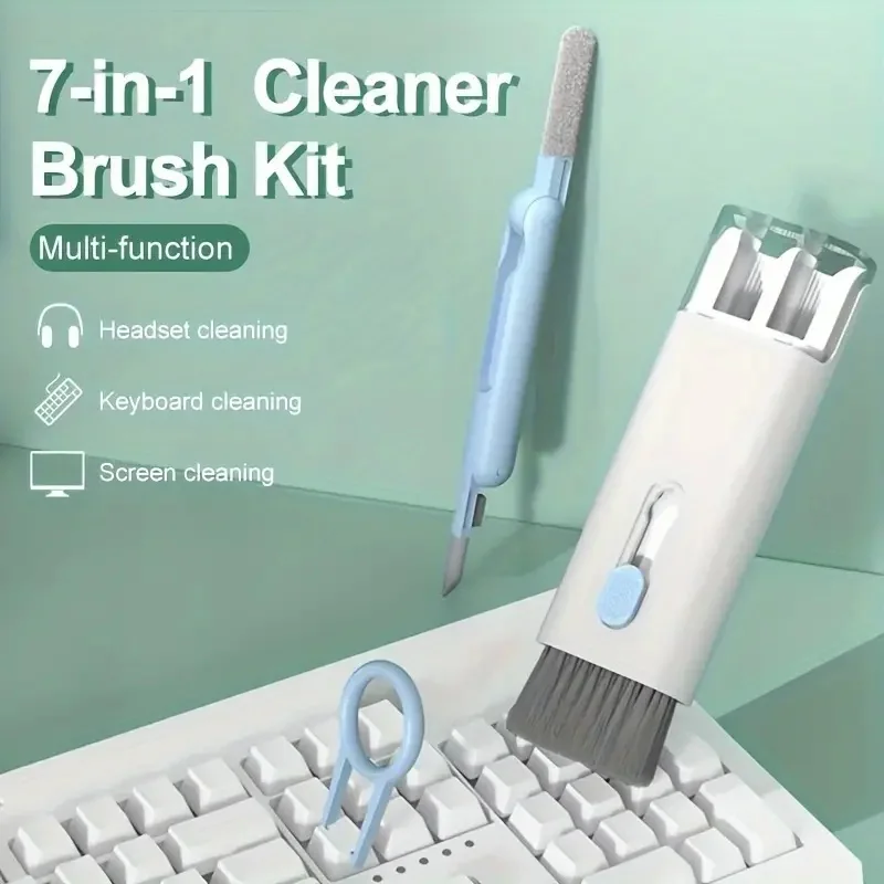 7-in-1 Cleaning Kit for Electronics - Safely Clean Keyboards, Earphones, Headsets, IPads, and Phones - No Liquid Required