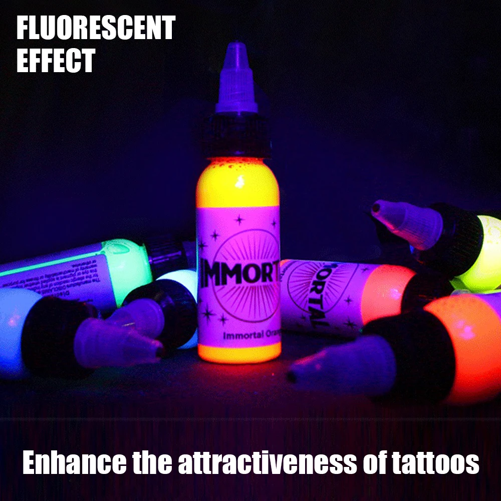 

15ml/Bottle Fluorescent Tattoo Ink DIY Luminous Purple Light Tattoo Pigment Permanent Makeup for Body Painting