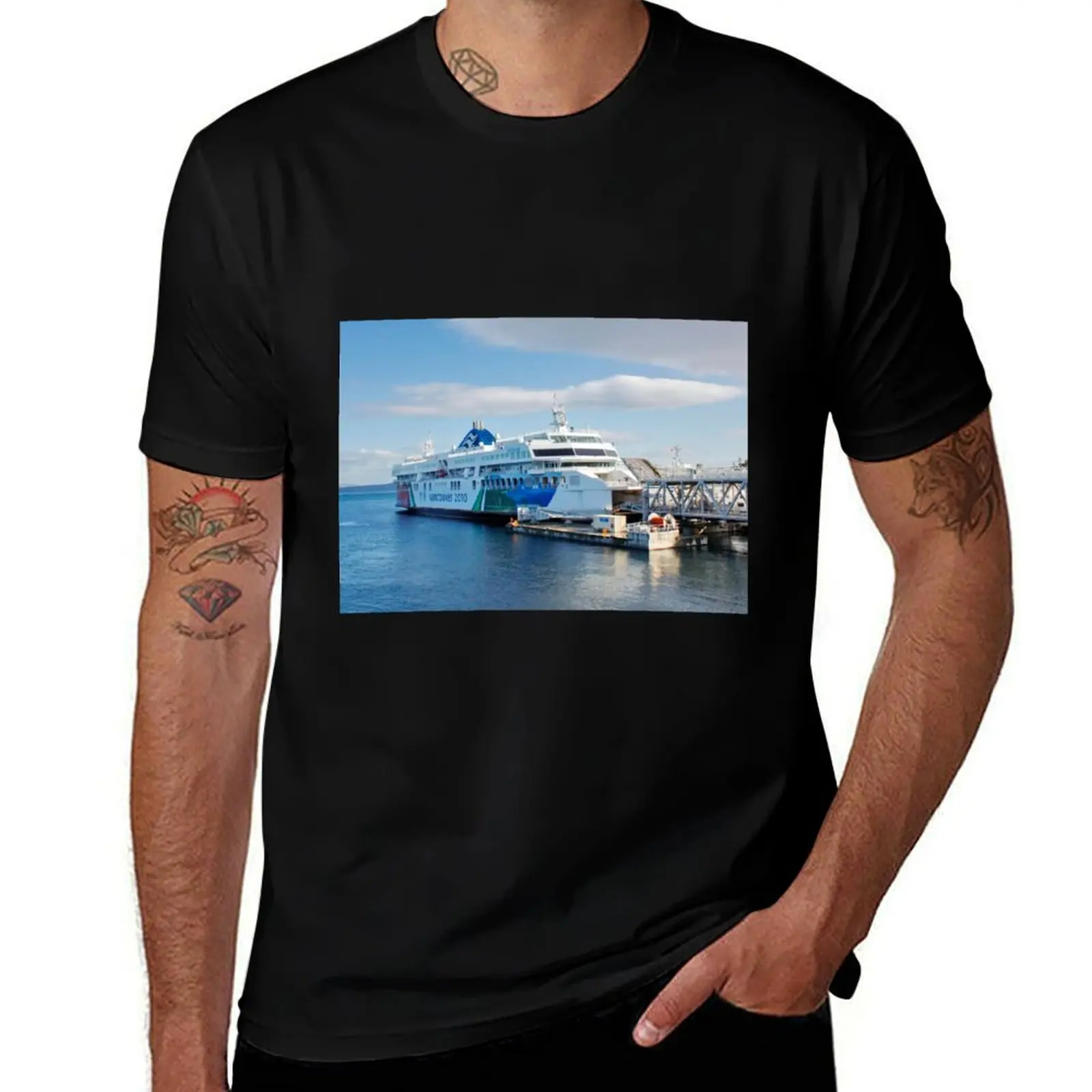 BC Ferries T-Shirt Casual Fashion Short Sleeve Cotton T-Shirt