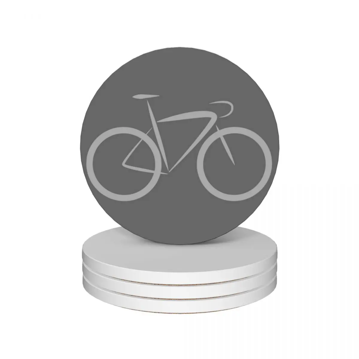 

Stylised Racing Bike Grey Ceramic Coasters (Set of 4) cute cup ceramic set Coasters