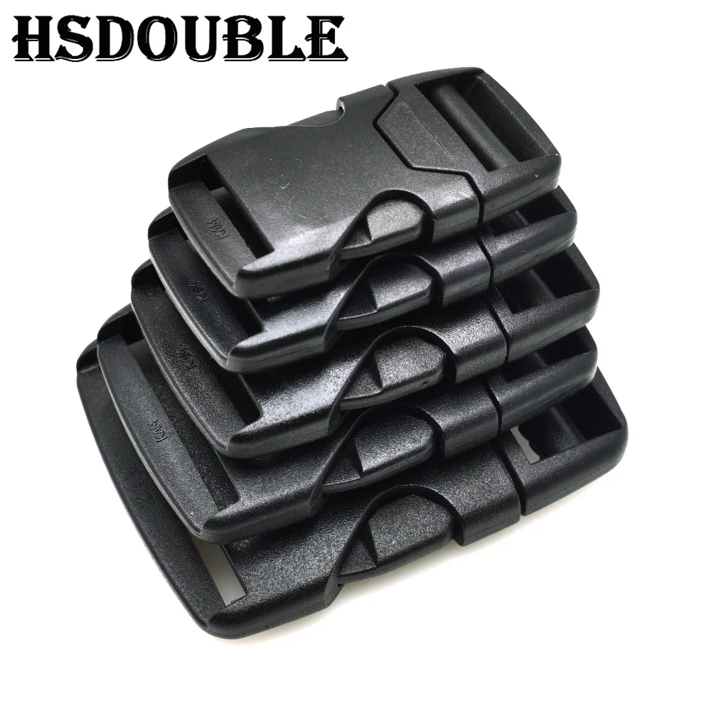 2 Pcs/Pack Webbing Plastic Side Release Bump Buckle for Backpack Straps Luggage Outdoor Sports Bag