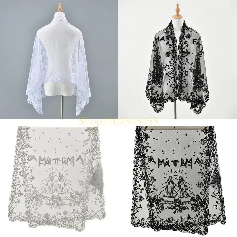 

49MC Women Prayer Wrap for Dressing Up Your Outfits Shawl for Wedding Dress Wrap Elegant and Trendy Tulle Shawl