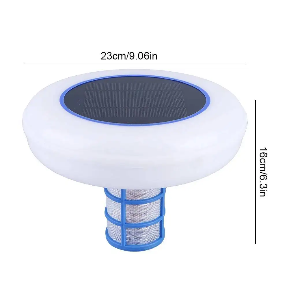 太陽光発電式 7色ナイトライト イオナイザー 銅製プールクリーナー 淡水プール＆スパ用