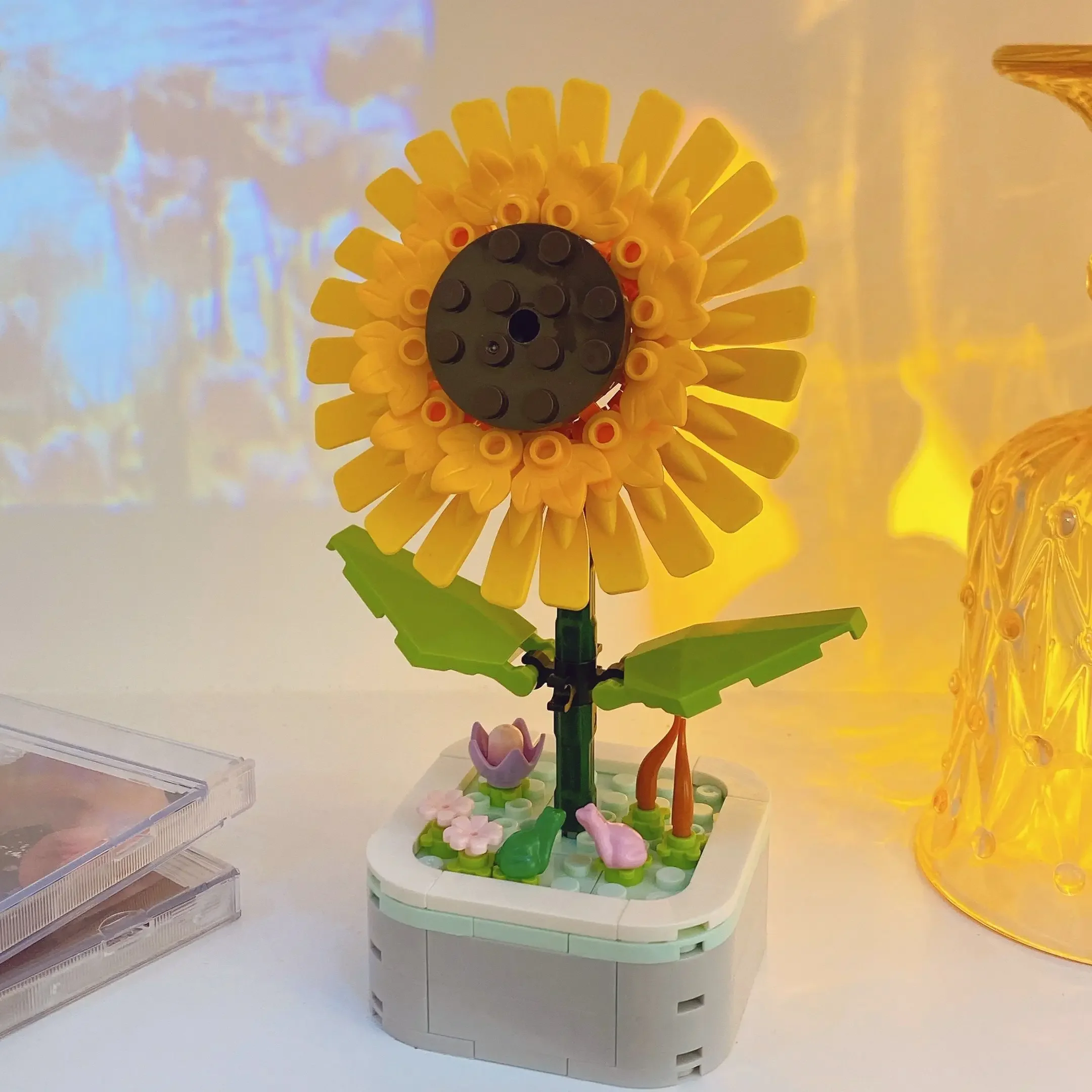 Building Blocks Flower Bonsai Plant Model Bricks Mini Bonsai Creative Plant Romantic DIY Home Decoration Toy for Kids Gift 9
