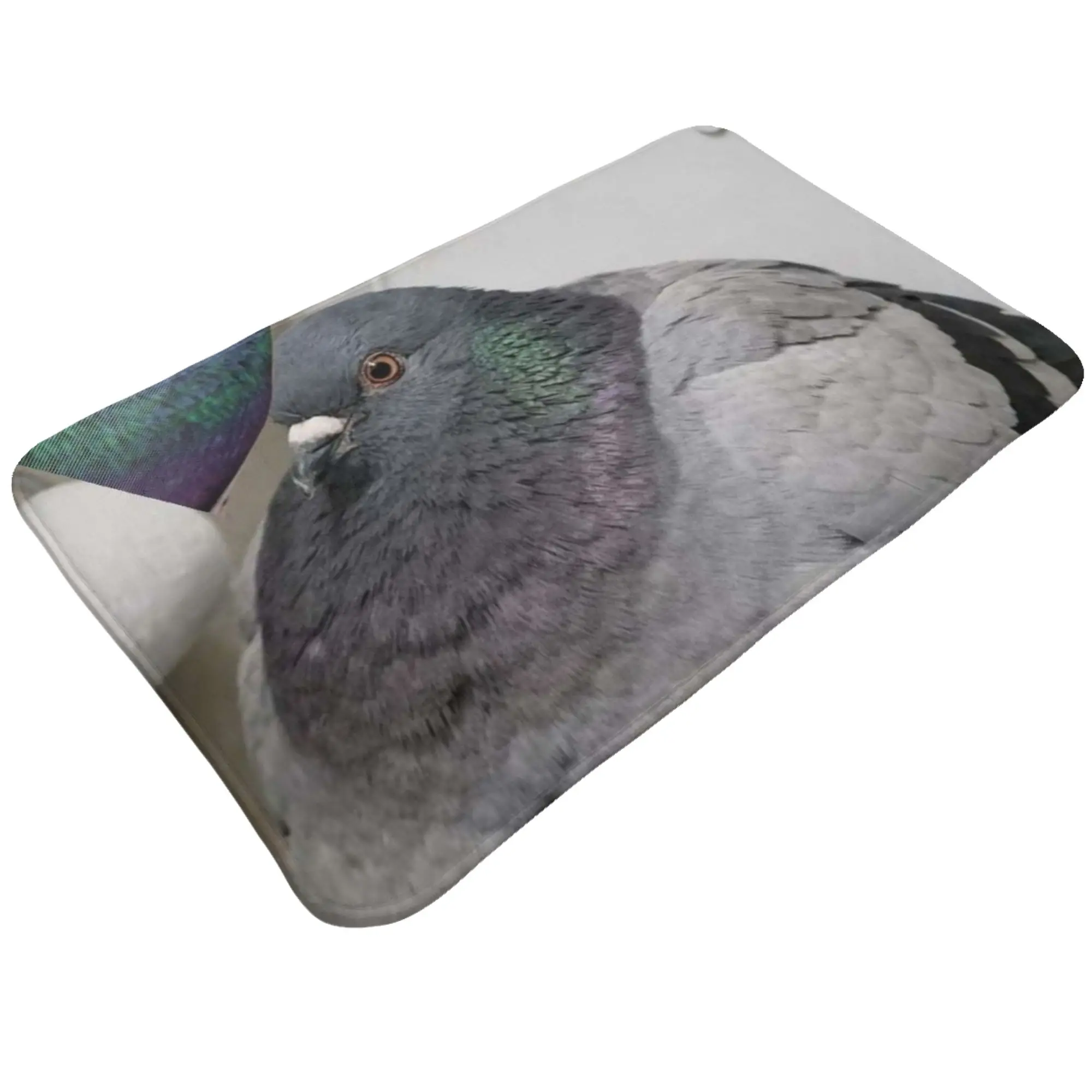 Pigeon On Toilet Funny Meme Image Anti-Slip Doormat Kitchen Mat  Indoor PatternHomeDecor