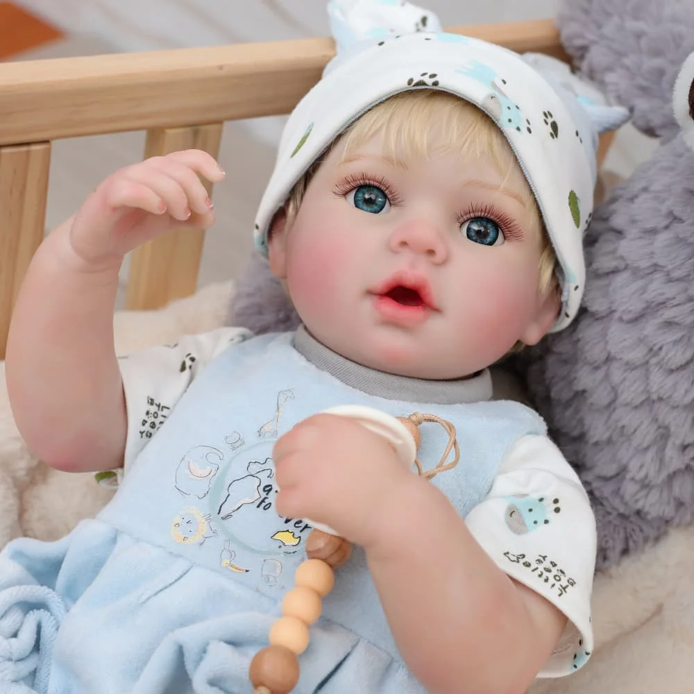 

22-дюймовая кукла-реборн из мягкого винила, 3D-раскрашенная кожа, 47 см, с видимыми венами, детская игрушка ручной работы, подарок на день рождения для мальчика