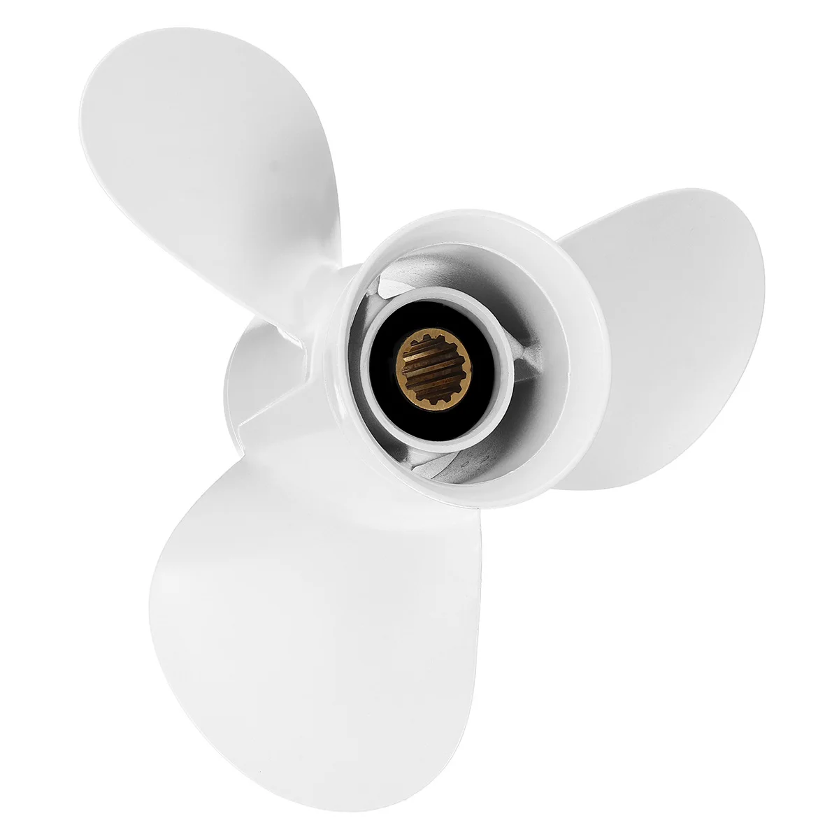 For Yamaha 40-60HP Marine Propeller 11 x 15-G Boat Outboard 663-45943-02-EL Aluminum White 3 Blades 13 Spline Tooth