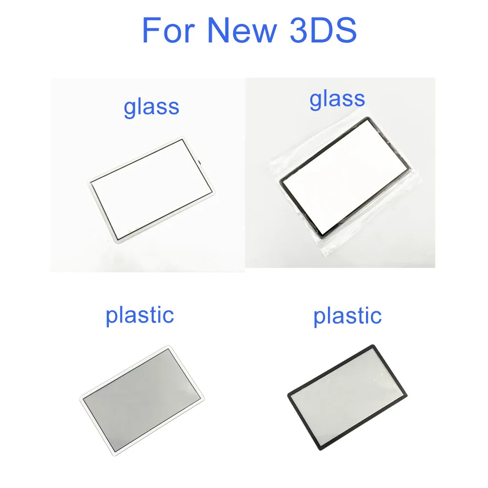 Plastic/glass Top Screen mirror screen For New 3DS Upper LCD display Protection Panel for new 3DS Replacement Parts