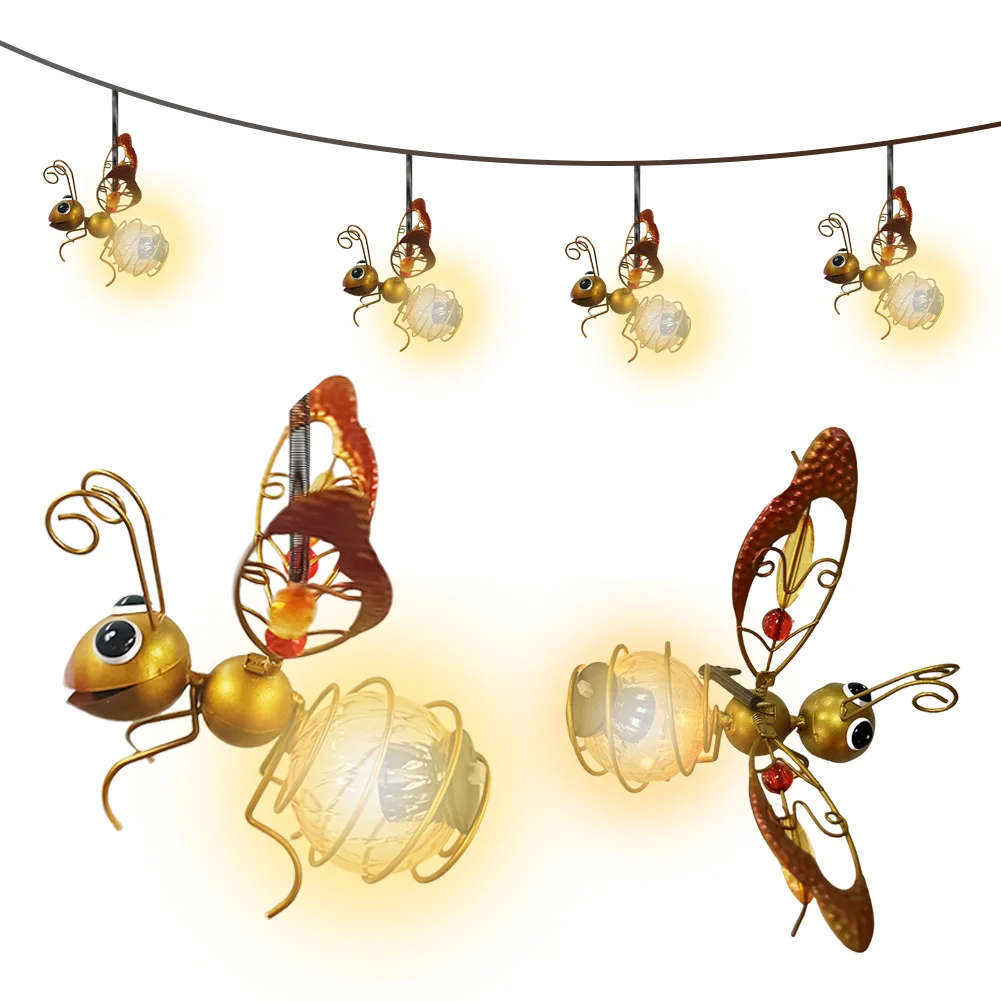 

Уличная лампа от насекомых на солнечной энергии, металлическая подвесная лампа для летающих насекомых, светящаяся лампа от насекомых для заднего двора, балкона, крыльца