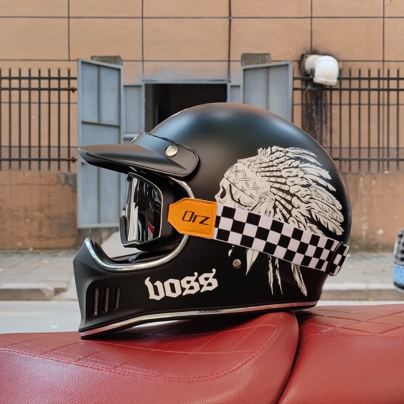 eagle chopper retro motorcycle helmet Vintage USA Half Face Biker / DOT Certification Head Protection Helmet in Rock Style especially paired up with a good old leather or denim jacket Hot Leathers HLD1037 Gloss Black