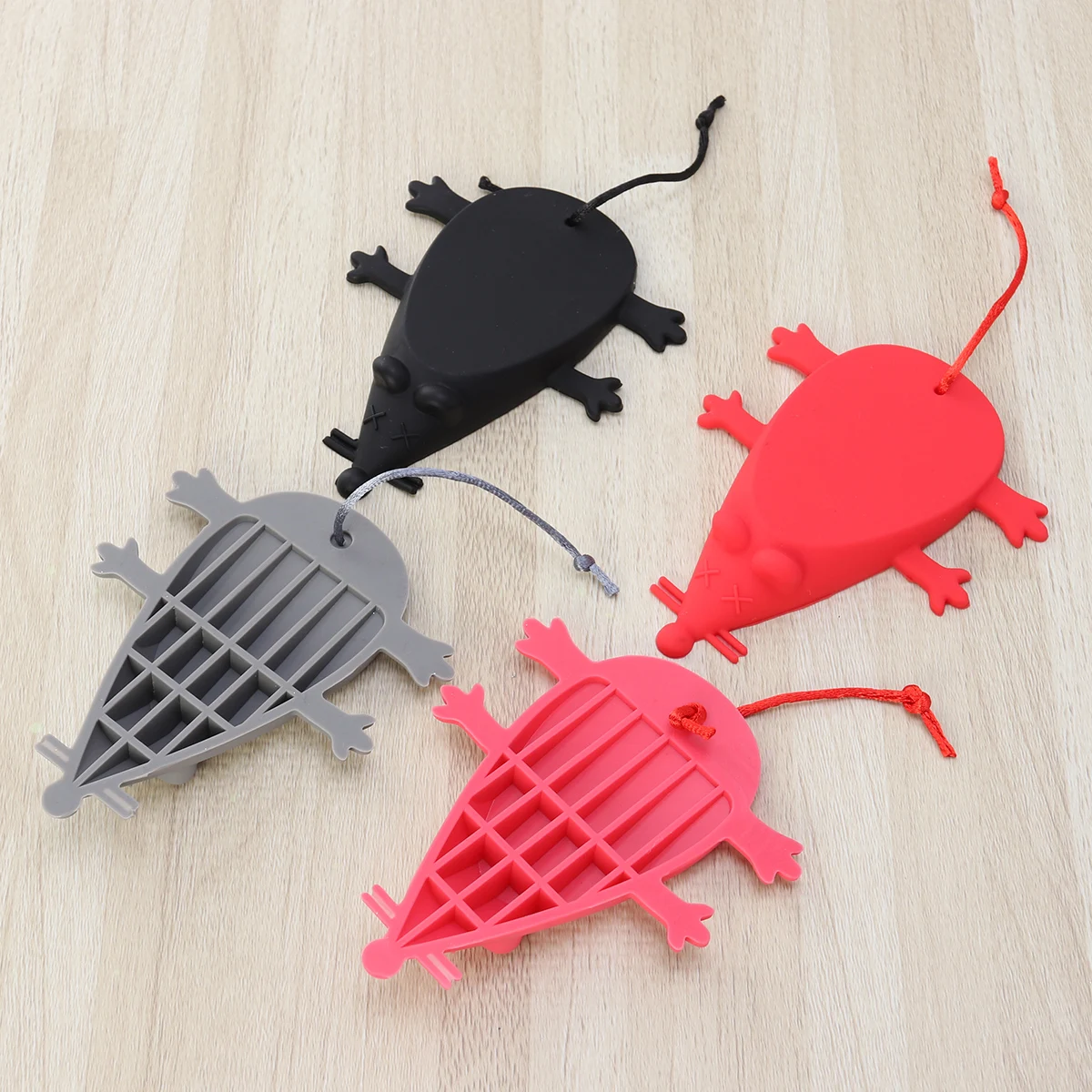 

4Pcs Child Safe Door Stoppers Silicone Cartoon Wall Protector Door Handle Cushion Anti-Slam Sound Proof Mouse Shape