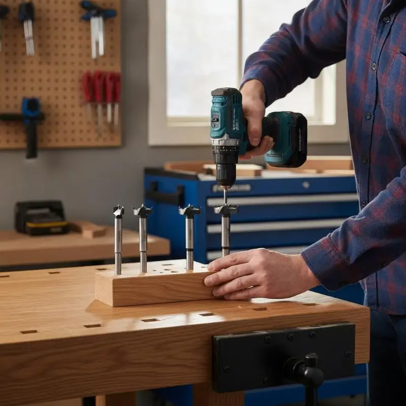 【AB1】Forstner Drill Bits 5 Pack 15-35mm High Accuracy Wood Hole Puncher for Cabinet Hinges Wooden Shelf Installation Work{H}