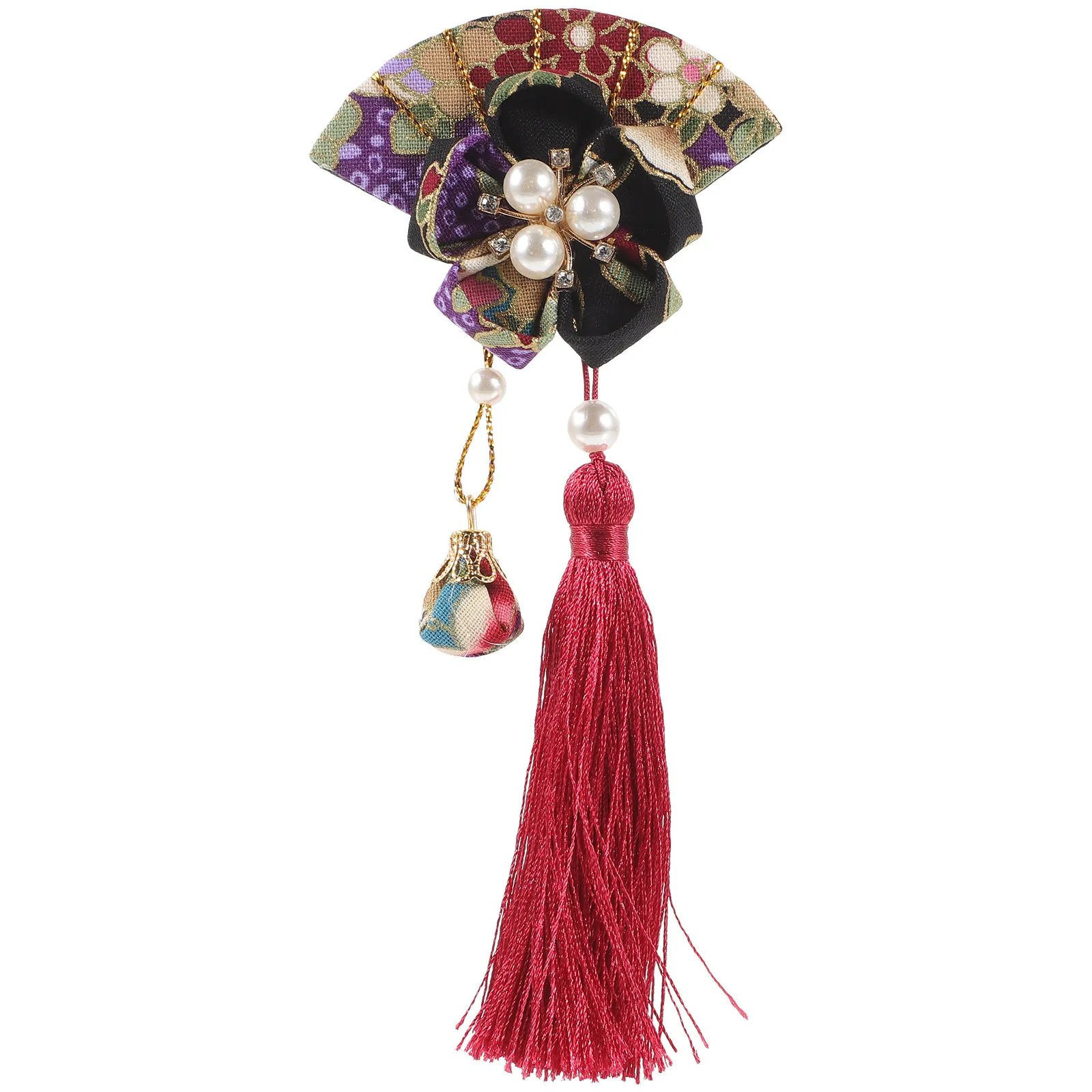 

Japanese Fan Tassel Hair Clip Women Traditional Cosplay Hairpin Hanfu Accessories Birthday Party Travel Gift Japanese Hair Pin
