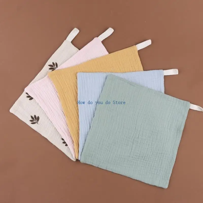 19QF 5 uds paño para bebé toalla para recién nacido paño para limpiar sudor pañuelo algodón cuadrado