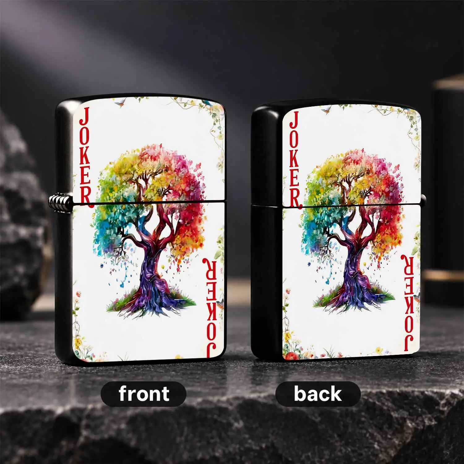 Creative Watercolor Rainbowjoker Pattern Lighter, Stylish Portable Accessory For Daily Use, Party, Camping Gatherings, Ideal Unique Decorative Present For Friends Family, Fits All Kinds Of Casual And Formal Occasions A Humorous And Interest