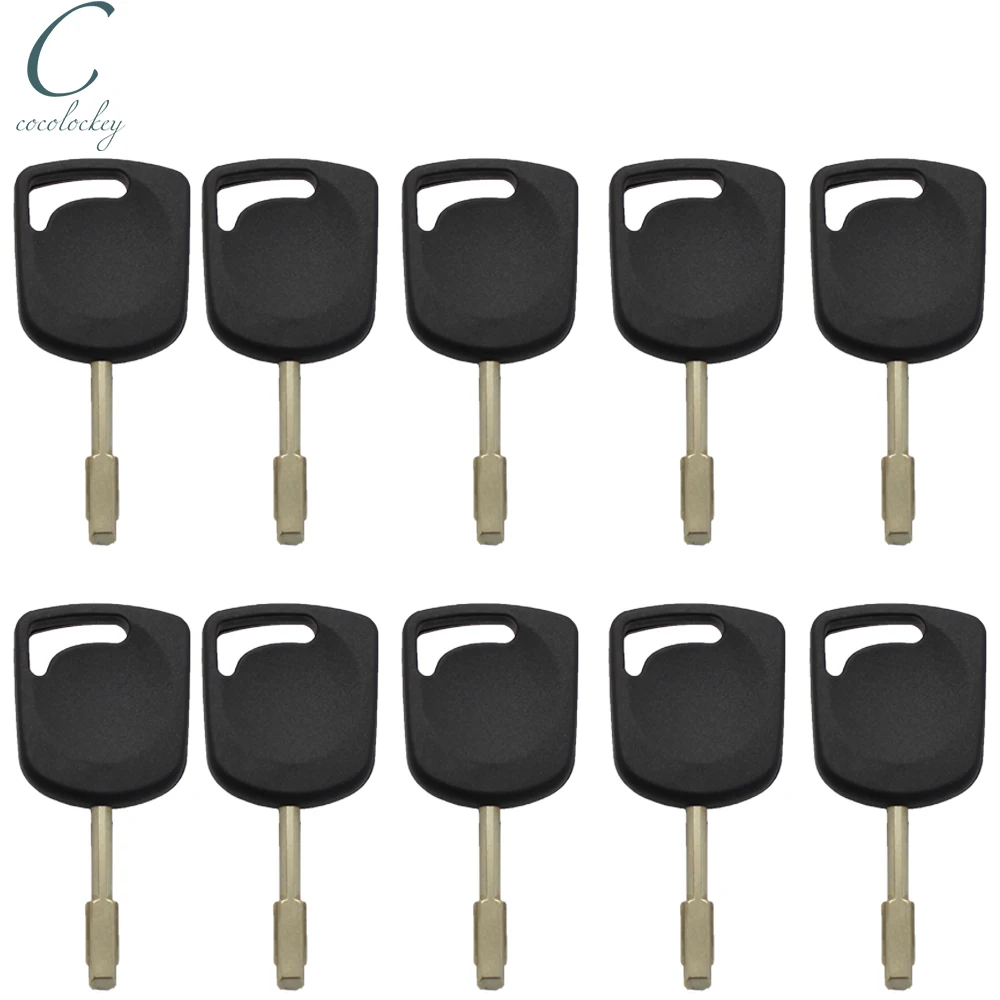 

CocolockeyTransponder Key Shell Fob Чехол подходит для Ford Focus Mondeo Transit & Connect Chip Пустой ключ FO21 Необрезанный без логотипа 10 шт./лот
