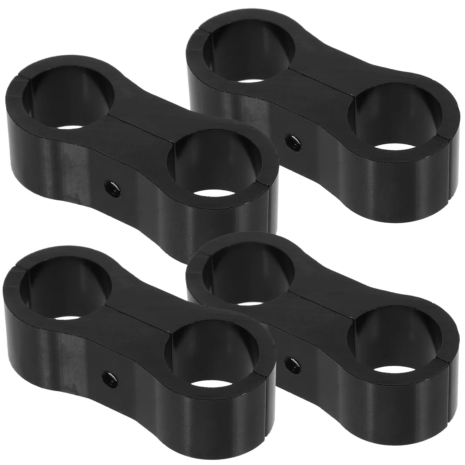 

4pcs Car Hose Fuel Line Separator Clamp Fuel Line Brake Clamps Heavy Duty Braided Hose Separator Clip Black AN6