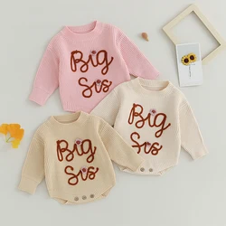 2023-07-04 Lioraitiin 0-24M Newborn Baby Girl Knit Romper Sweater Embroidery Flower Jumpsuits Infant Winter Fall Clothes