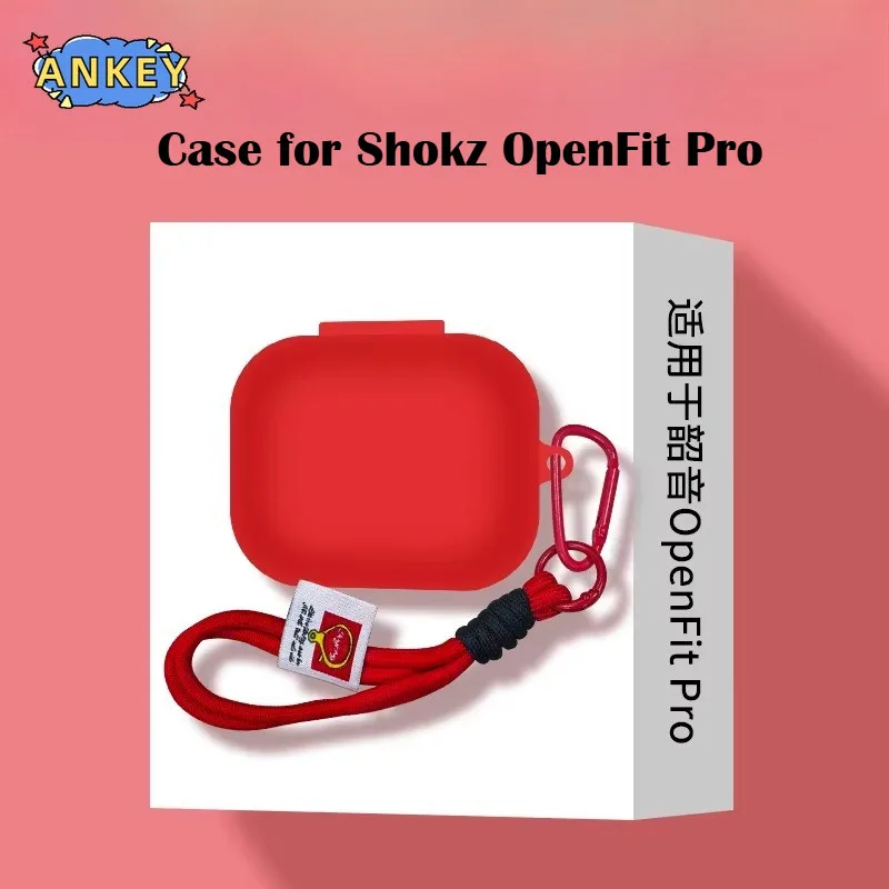 

Совместим с защитным чехлом для Bluetooth-наушников Shokz OpenFit Pro, силиконовый материал, чехол для наушников с нейлоновым ремешком.