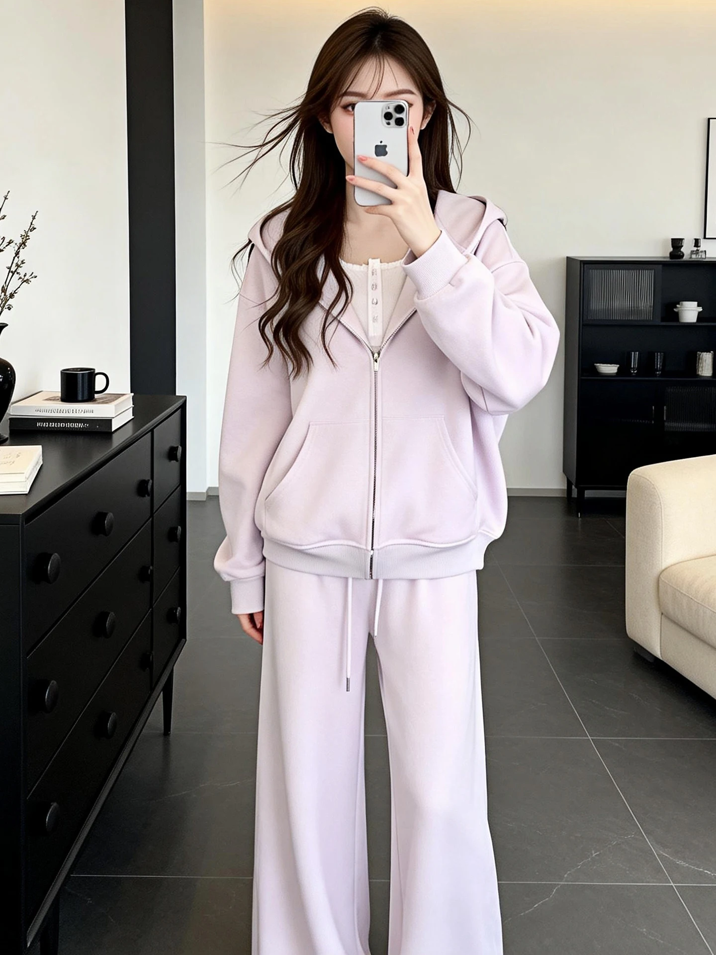 

Chic Commute Inspired Women's Three-Piece Set with Base Shirt Jacket Straight Leg Pants Anti-Aging Fashionable Maturity Light