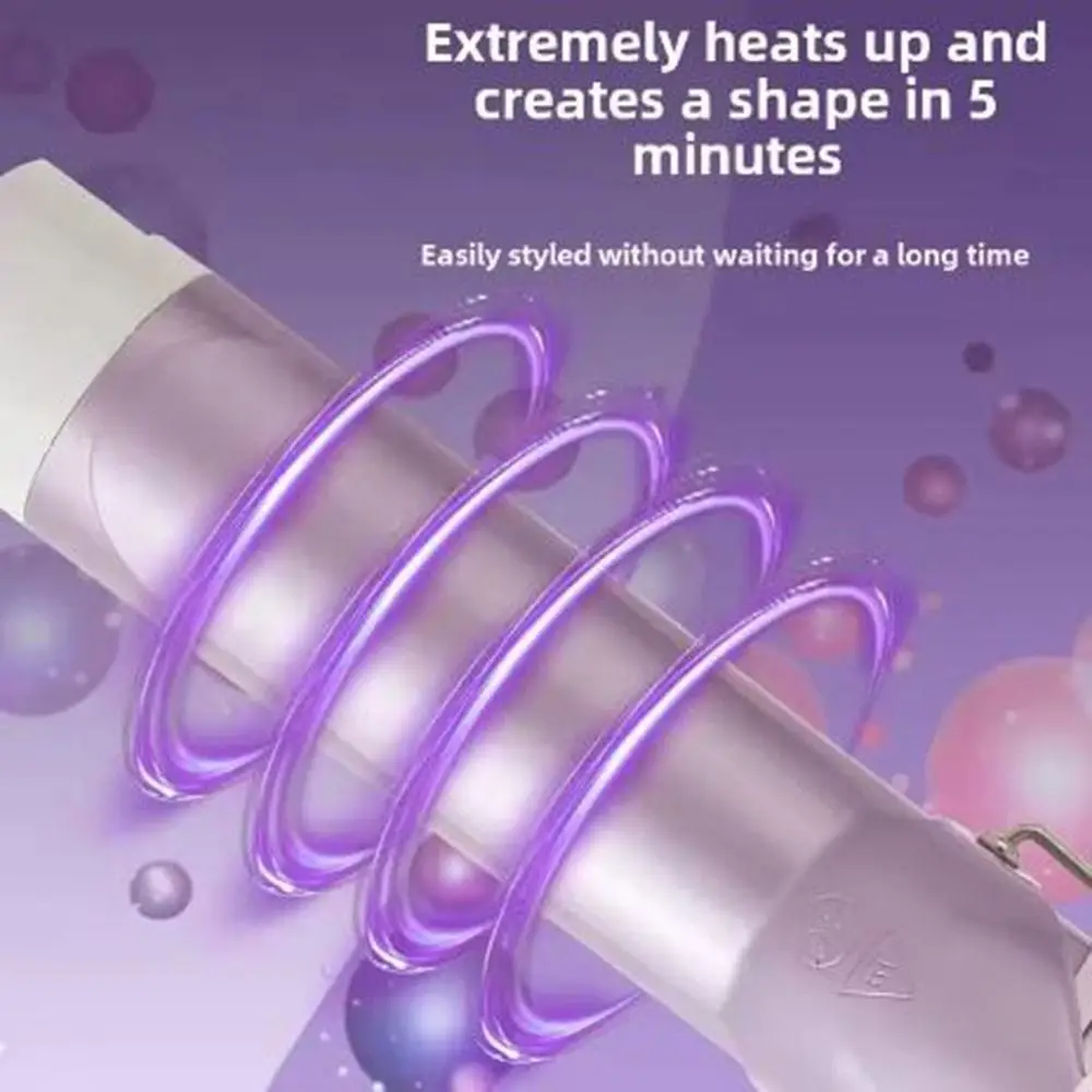 Ceramic 40mm Hair Curling Iron Manual Fast Heating Negative Ion Curling Wand 5 Temperature Adjustment Big Wave