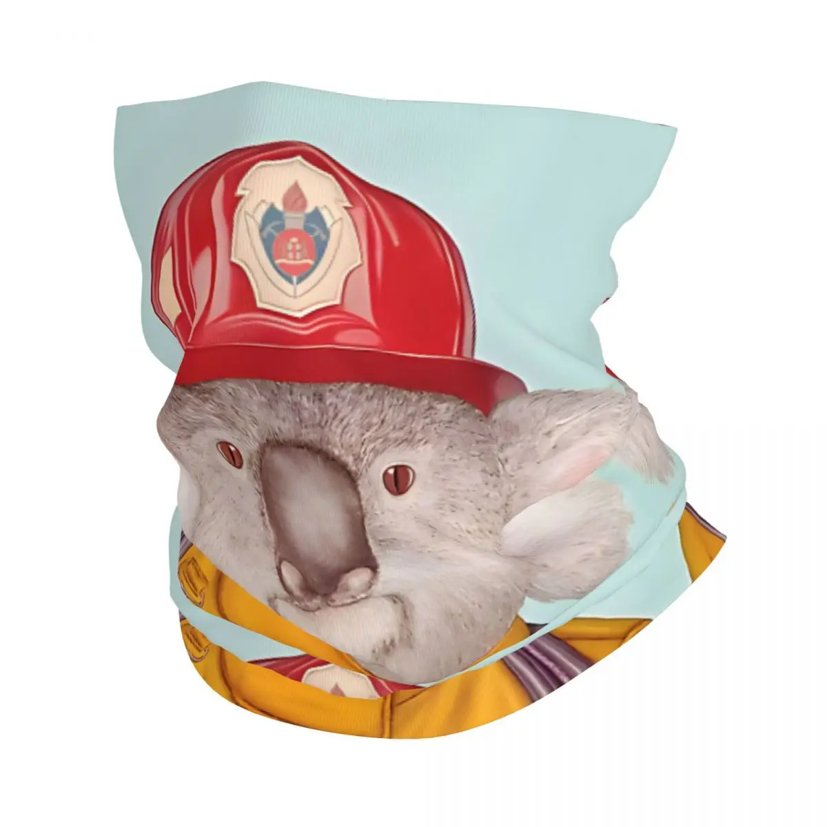 Koala Firefighter Thin Bandana Neck Gaiter Wrap Scarf Headband Neck Cover