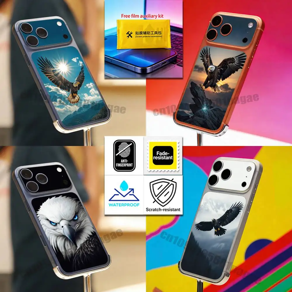 For Eagle Hawk Falcon Bird iPhone 17 Pro Max Phone Back Film Decal Skin Wrap Protective Sticker Full Cover
