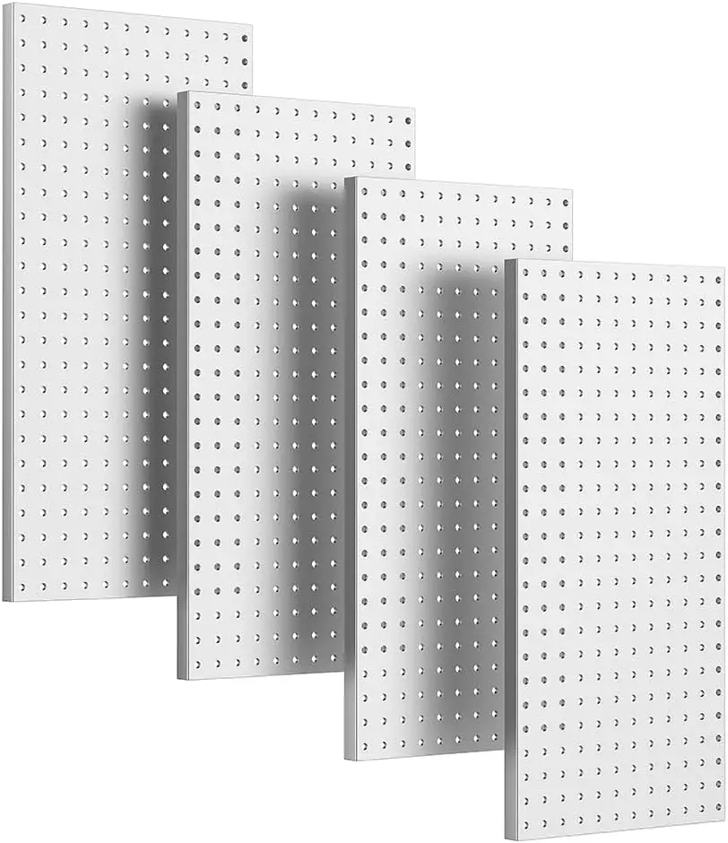 4 Pcs Metal Pegboard Wall Panels for Garage Tool Storage, Durable Organizer