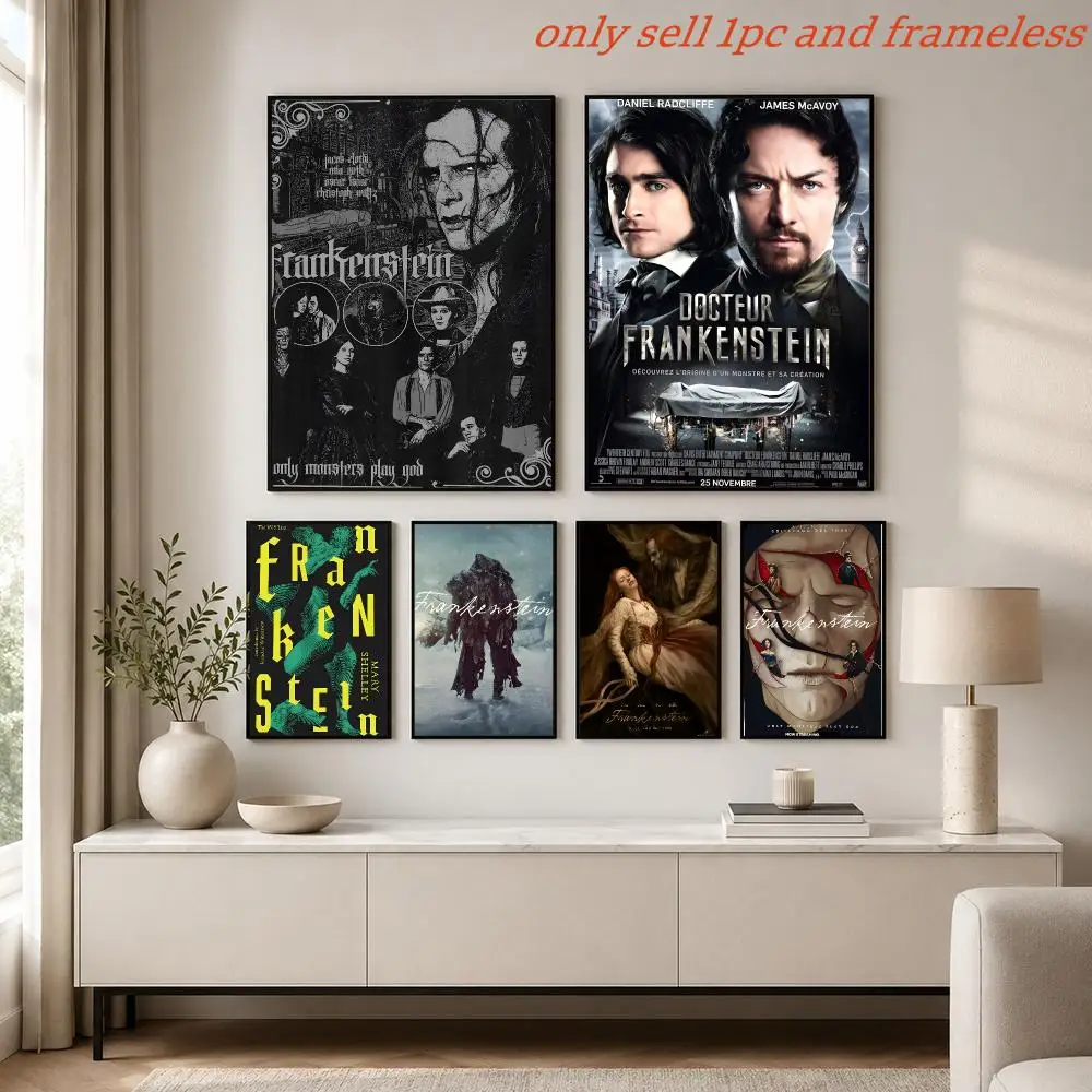 Horror Movie F-Frankenstein Poster Painting Prints Wall Art Picture Film Room Home Bar Cafe Decor Mural